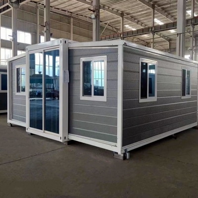 2 quartos Casa de contêineres expansível Modular Design Grau A Fireproof