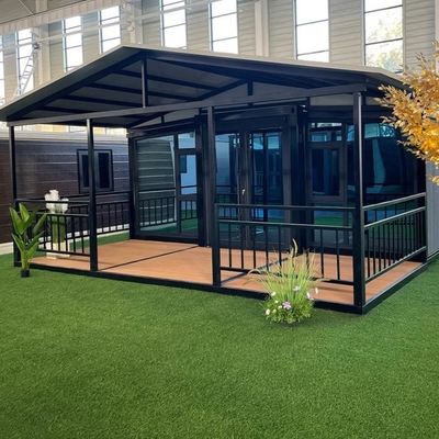 Construção de casas modulares expansíveis ignífugas Container de transporte pré-fabricado Construção de casas de aço