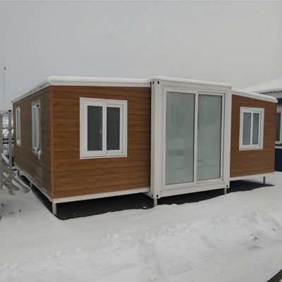 Casa de contêineres de transporte de 2 quartos de 20 pés expansível personalizada para uma casa de estar