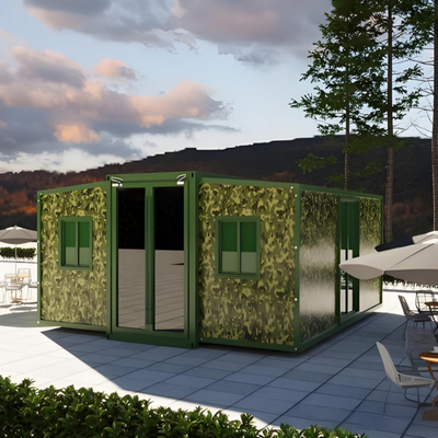 Casa de contêiner de 2 quartos expansível personalizada de 20 pés para casas de férias
