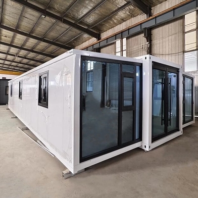 Casa de contêineres de transporte pré-fabricada expansível Habitação temporária 2-3 quartos