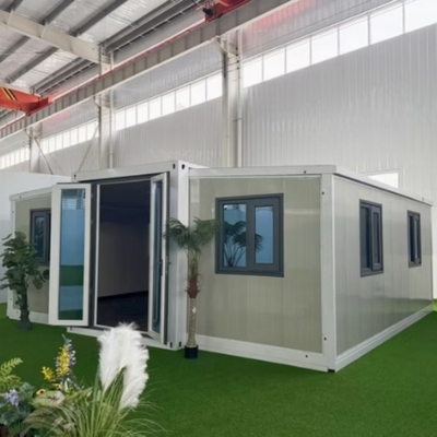 Casa de contêineres expansível de 20 pés com asa dupla